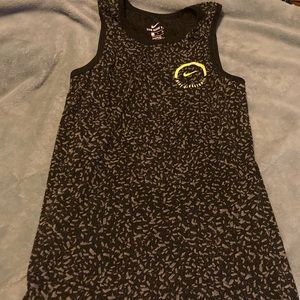 Nike dri fit size small athletic cut shirt   Black and grey with yellow